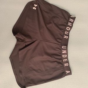 Grey under armour running shorts size medium